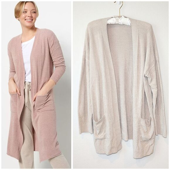 Barefoot Dreams CozyChic Ultra Lite Open Stitch Long Cardi - Picture 1 of 15